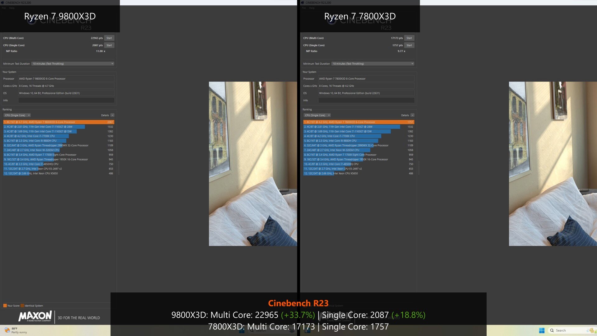 AMD Ryzen 7 9800X3D Cinebench R23