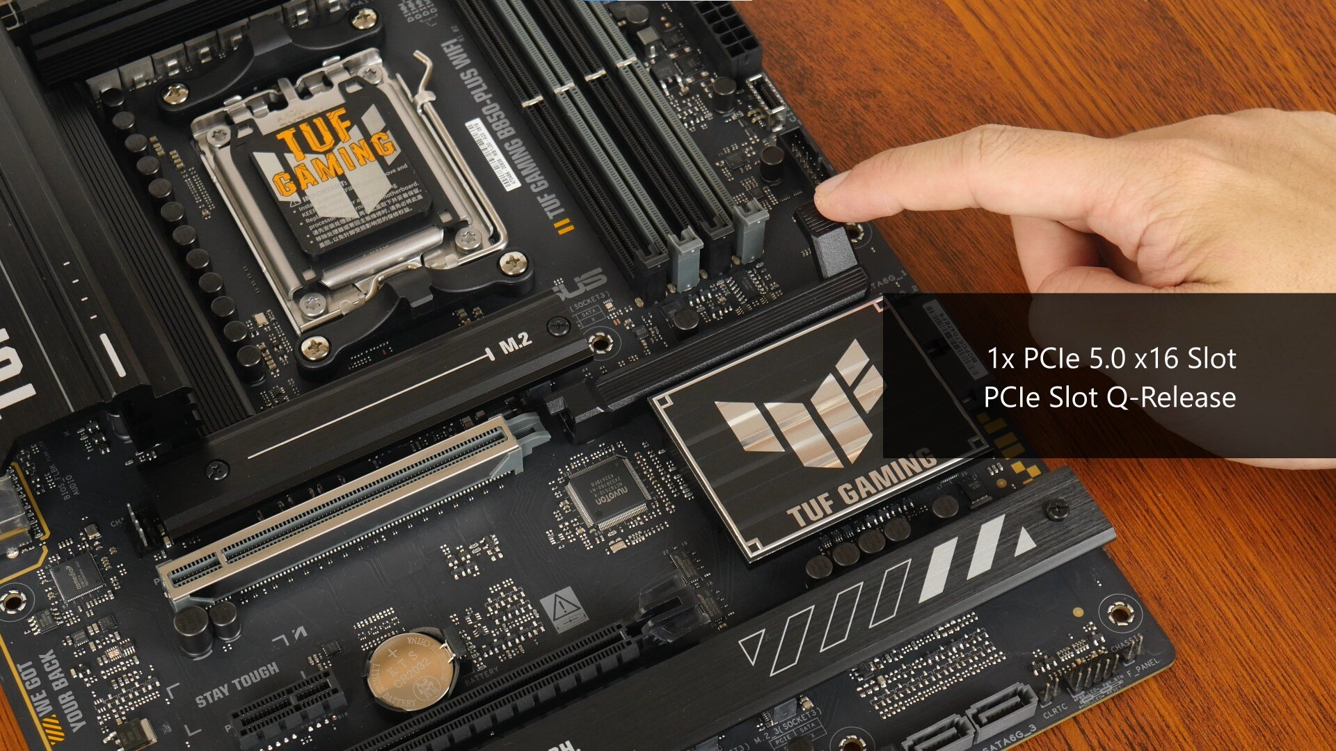 ASUS TUF Gaming B850-PLUS WIFI PCIe Slot Q-Release