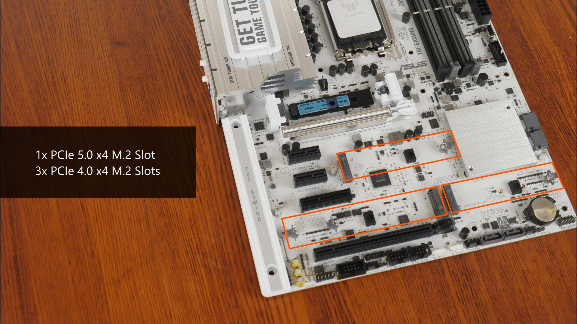 ASUS TUF Gaming Z890-PRO WIFI PCIe 4.0 x4 M.2 Slots