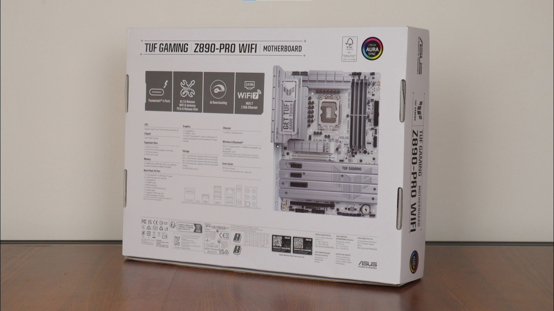 ASUS TUF Gaming Z890-PRO WIFI Packaging (Rear)