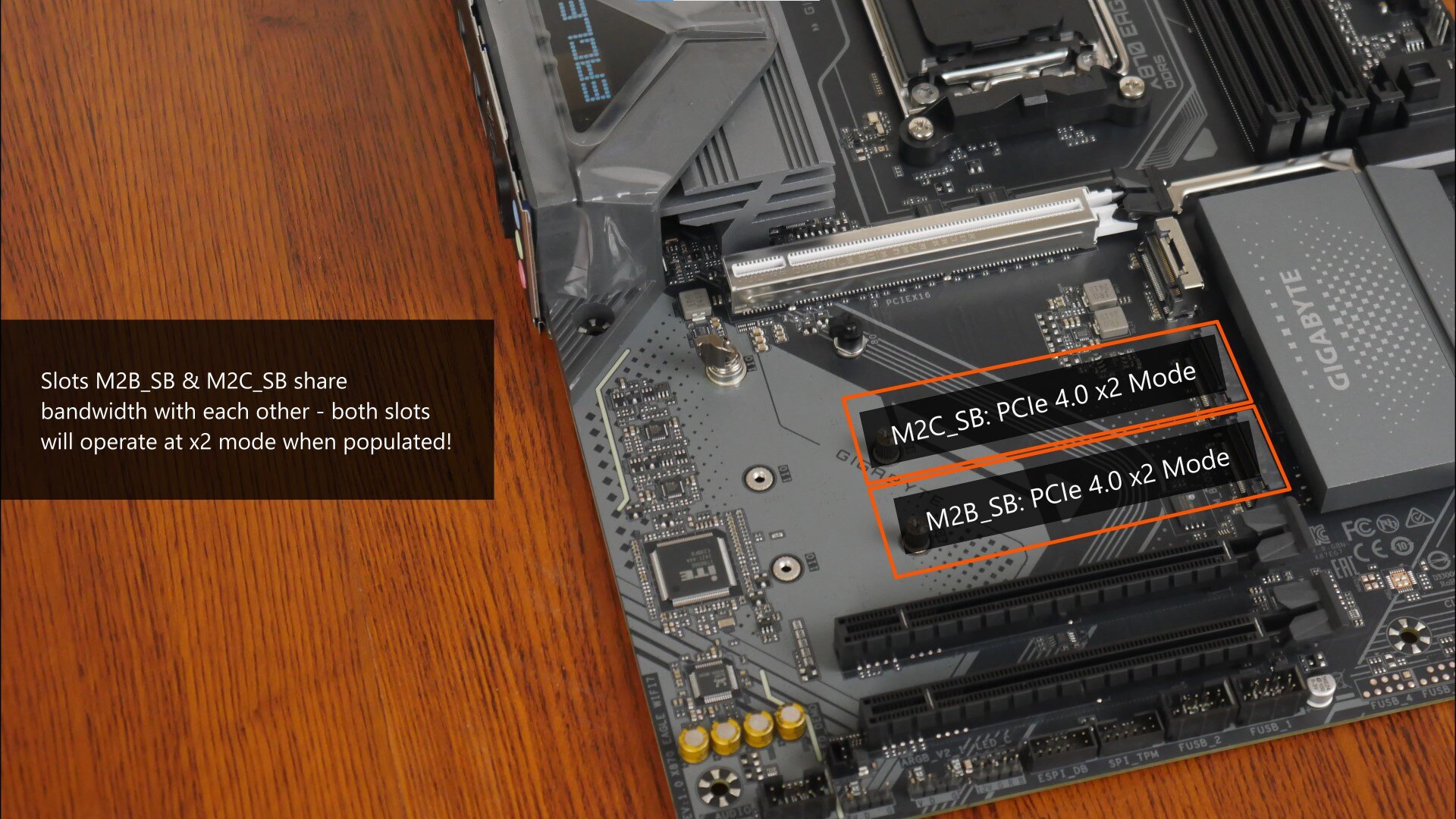 Gigabyte X870 EAGLE WIFI7 M.2 Lane Sharing