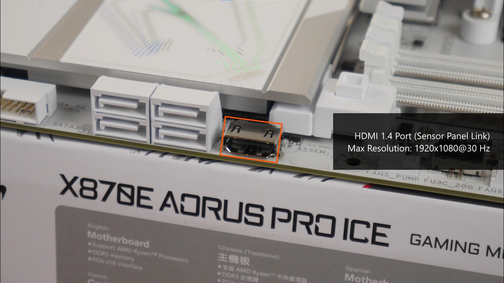 Gigabyte X870E AORUS PRO ICE Onboard HDMI Port