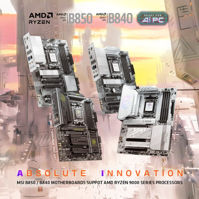 In The News: MSI Unveils New AMD B850 & B840 AM5 Motherboards