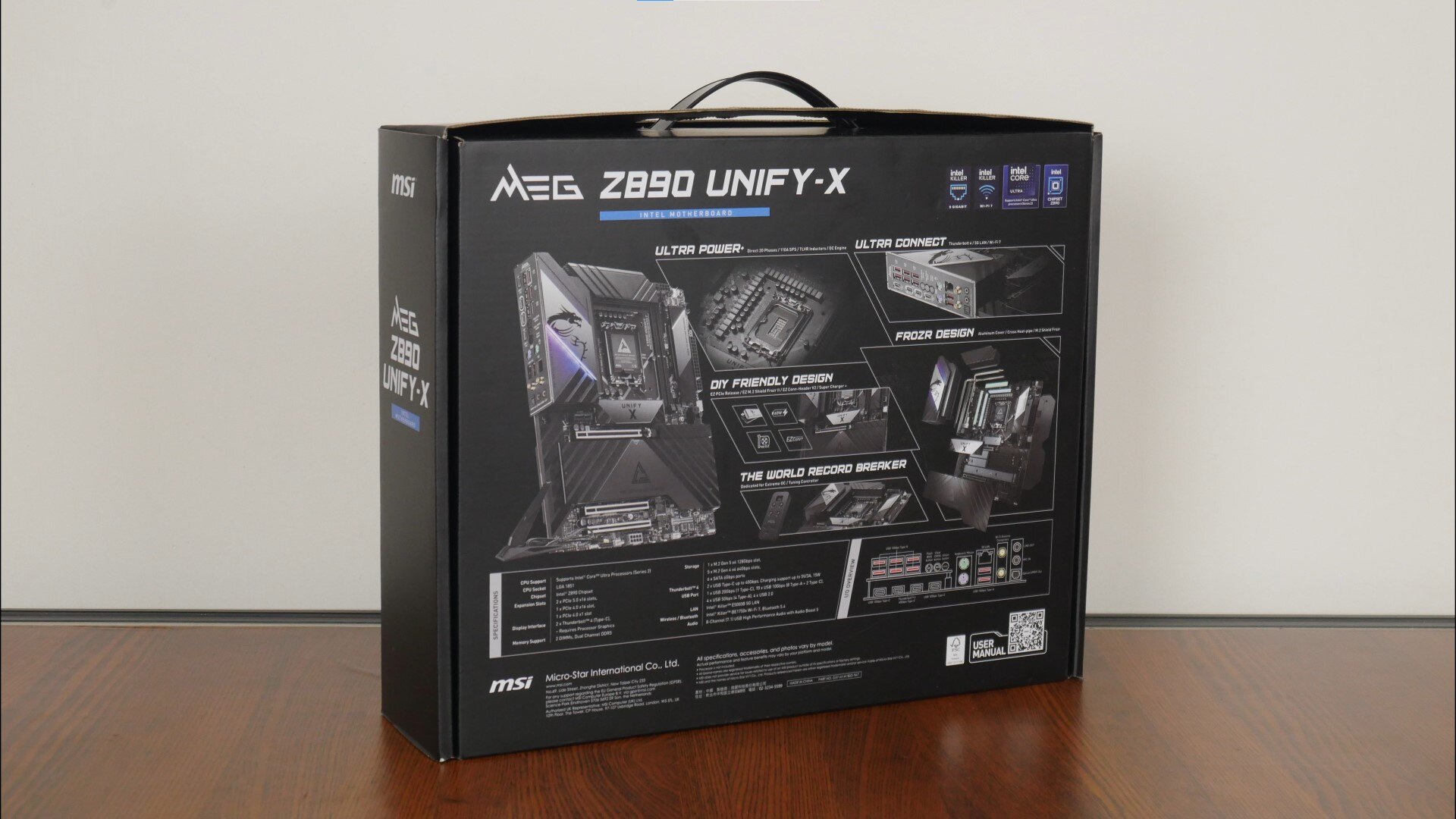 MSI MEG Z890 UNIFY-X Packaging (Rear)