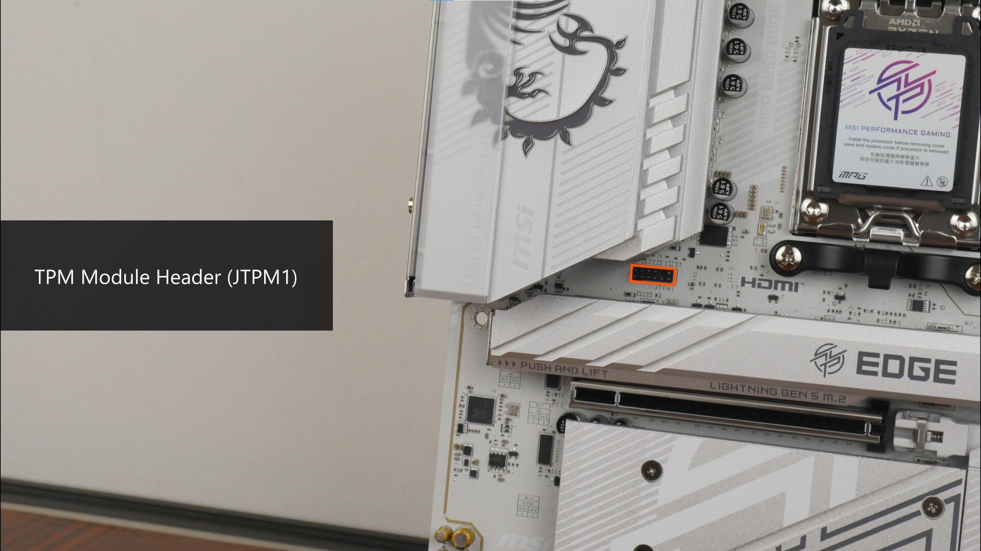 MSI MPG B850 EDGE TI WIFI TPM Header