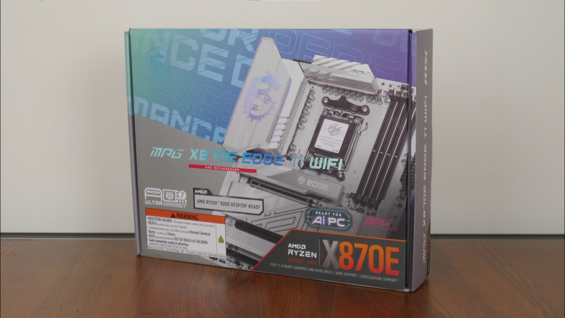 MSI MPG X870E EDGE TI WIFI Packaging (Front)