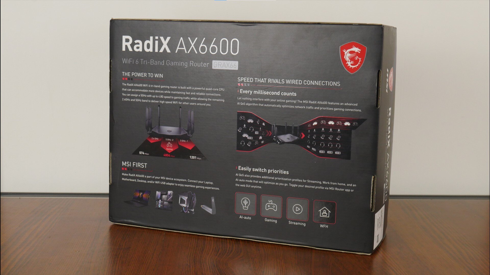 MSI RadiX AX6600 Packaging (Rear)